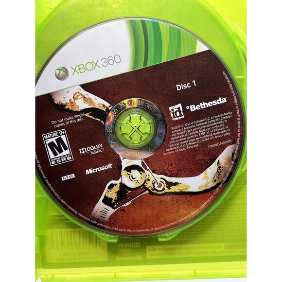 Rage Microsoft Xbox 360 Video Game Original Release CIB 3 Disc Set Used TESTED - Picture 6 of 11